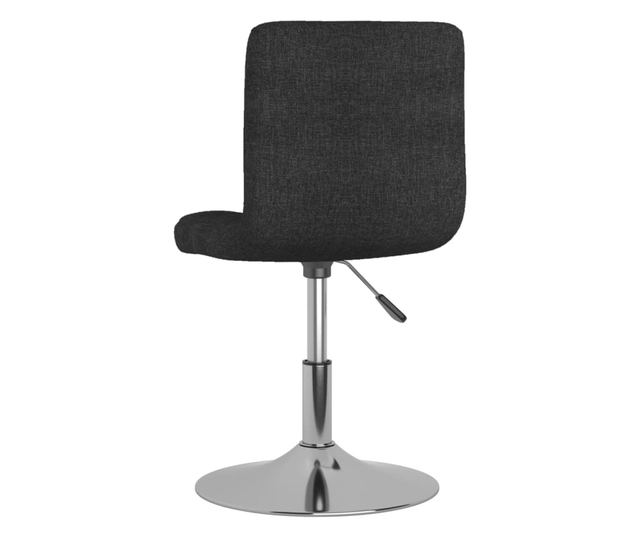 Zakretne kuhinjske stolice, 2 kom., crne, tekstil