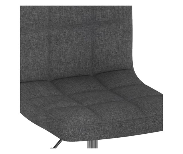 Kuhinjski stol z vrtljivim sediščem, temno siv, blago