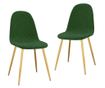 Kuhinjske stolice, 2 kom, Tamnozelene, Baršunaste