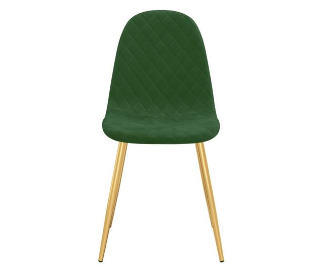 Kuhinjske stolice, 2 kom, Tamnozelene, Baršunaste