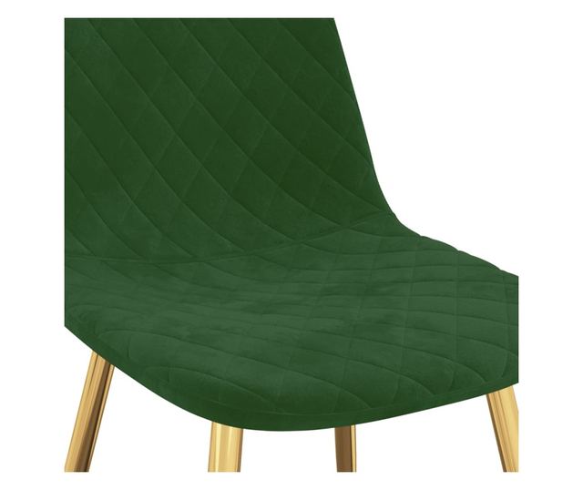 Kuhinjske stolice, 2 kom, Tamnozelene, Baršunaste