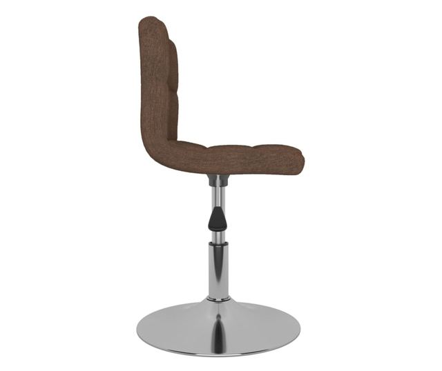 Zakretne kuhinjske stolice, 2 kom., smeđe, tekstil