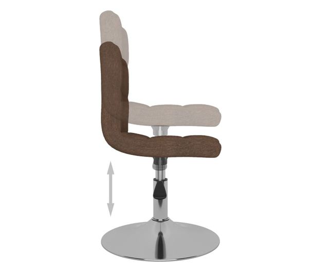 Zakretne kuhinjske stolice, 2 kom., smeđe, tekstil