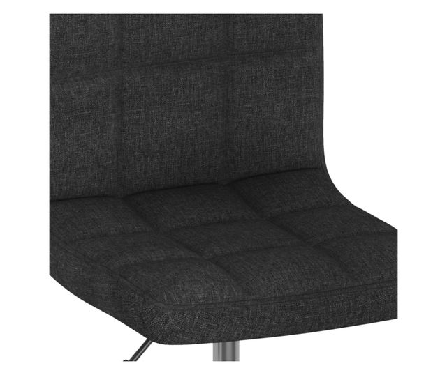 Zakretne kuhinjske stolice, 2 kom., crne, tekstil