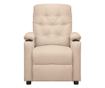 Електрически реклайнер фотьойл, кремав, текстилна материя thumbnail 3