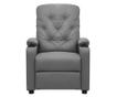 Електрически реклайнер фотьойл, сив, изкуствена кожа
