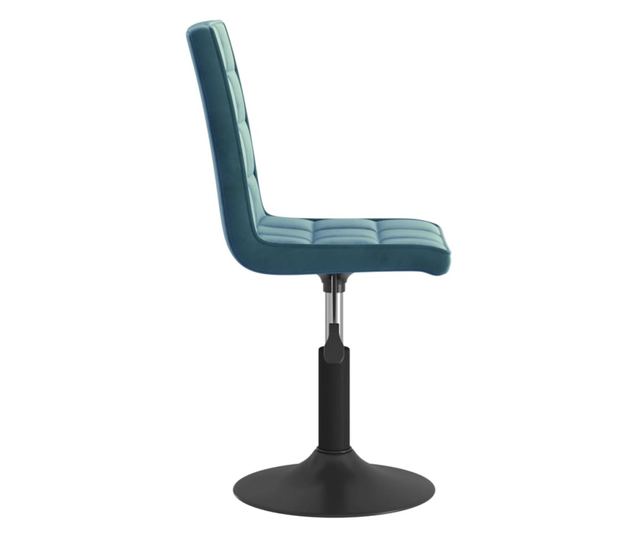 Zakretne kuhinjske stolice, 2 kom., plave, baršun