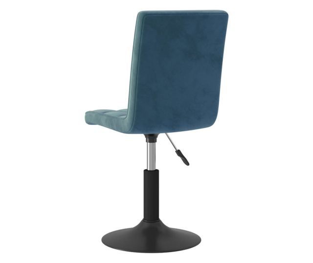 Okretna kuhinjska stolica, 6 kom., plava, baršun