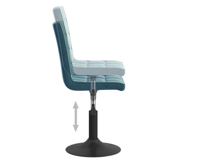 Zakretne kuhinjske stolice, 2 kom., plave, baršun