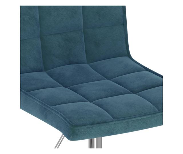 Zakretne kuhinjske stolice, 2 kom., plave, baršun