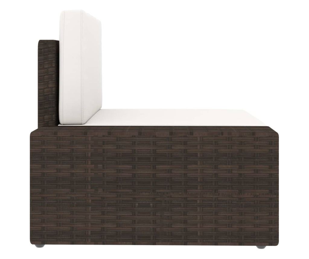 Zahradní nábytek, 9dílná sada, hnědá, polyratan - 9