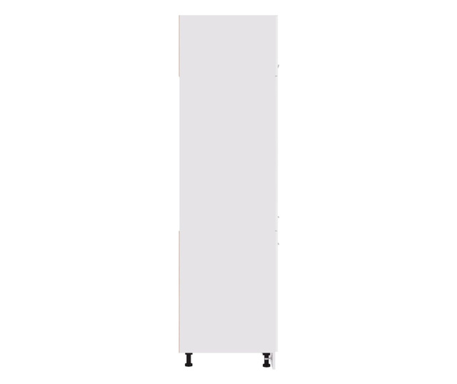 Ormarić za hladnjak sjajni bijeli 60x57x207cm konstruirano drvo