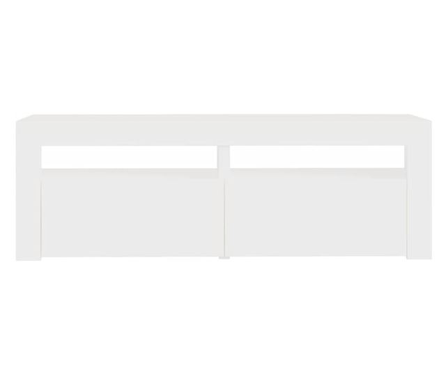 TV ormarić s LED svjetlima bijeli 120 x 35 x 40 cm