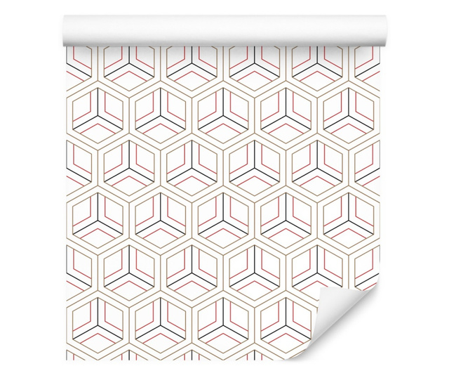 Tapet Ornament Geometric Modern Efect 3D  0,53x10m