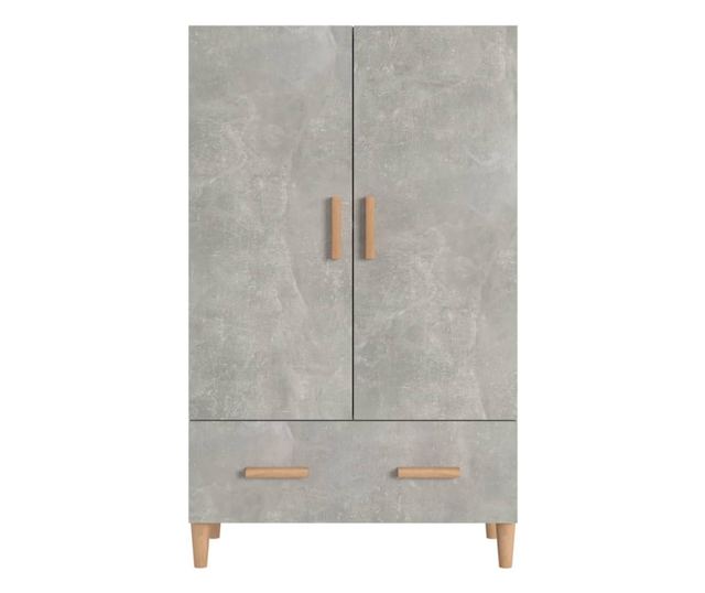 Dulap înalt, gri beton, 70x31x115 cm, lemn prelucrat