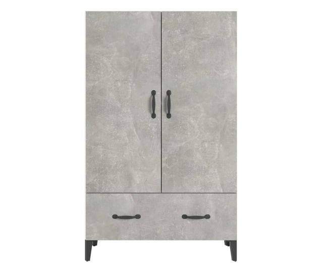 Visoka omarica betonsko siva 70x31x115 cm konstruiran les