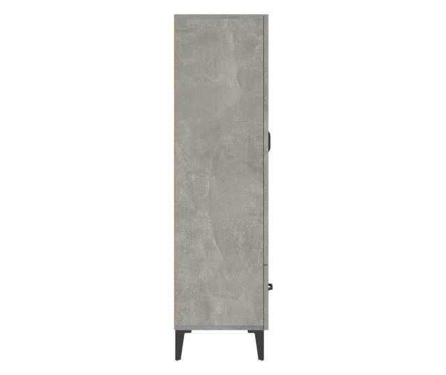 Visoka omarica betonsko siva 70x31x115 cm konstruiran les