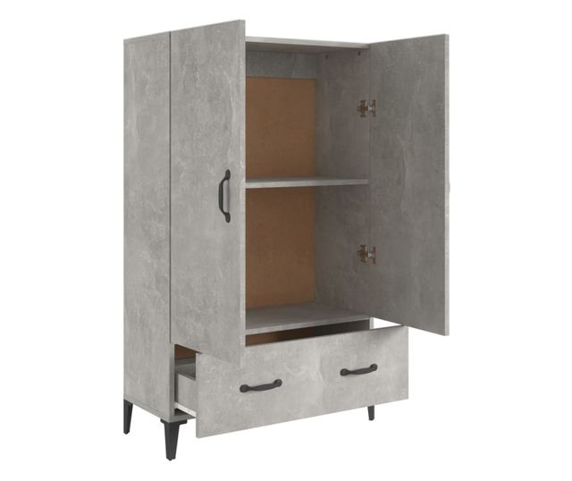 Visoka omarica betonsko siva 70x31x115 cm konstruiran les