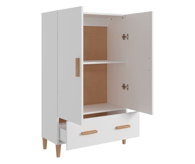 Dulap înalt, alb, 70x31x115 cm, lemn prelucrat
