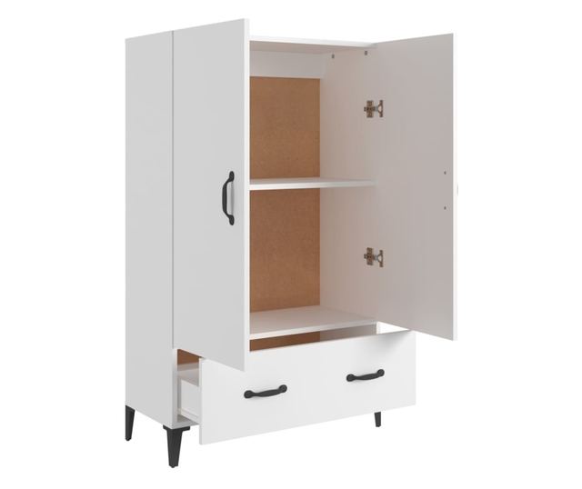 Dulap înalt, alb, 70x31x115 cm, lemn prelucrat