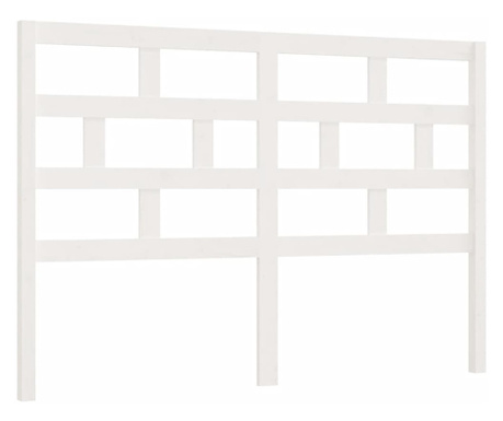 Горна табла за легло, бяла, 156x4x100 см, бор масив