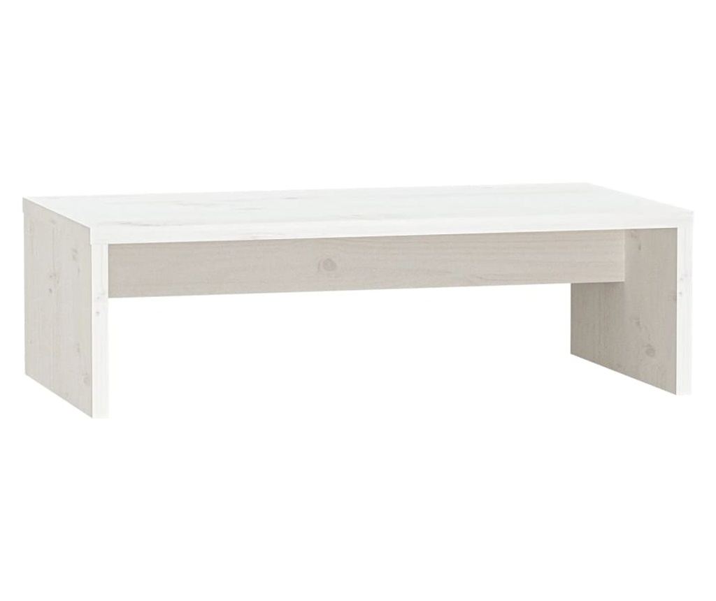 Podloga za monitor, bijela, 50x27x15 cm, masivno drvo bora - 2