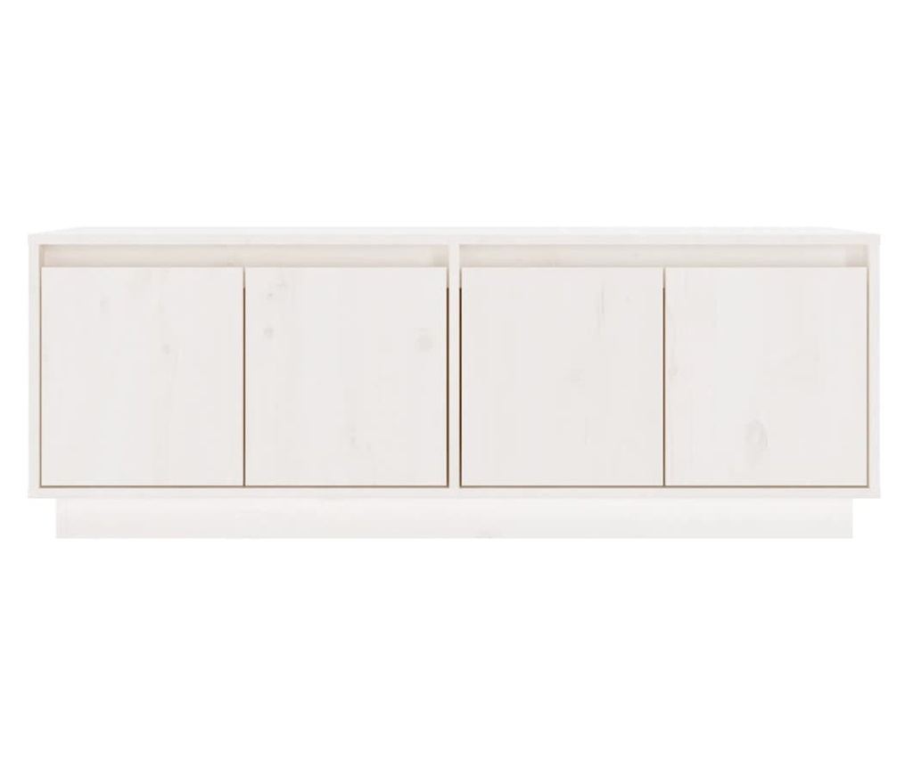 TV komoda, bijela, 110x34x40 cm, masivno drvo bora - 5
