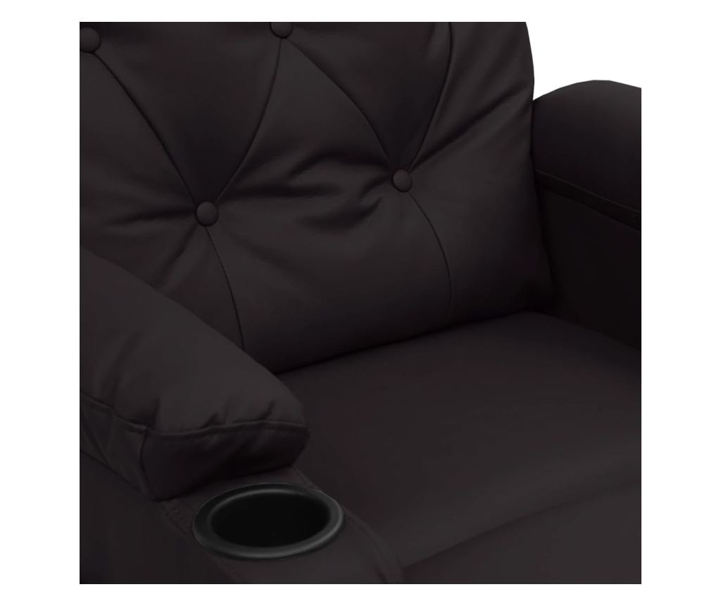 Elektrické polohovacie masážne kreslo, čierne, umelá koža - 8