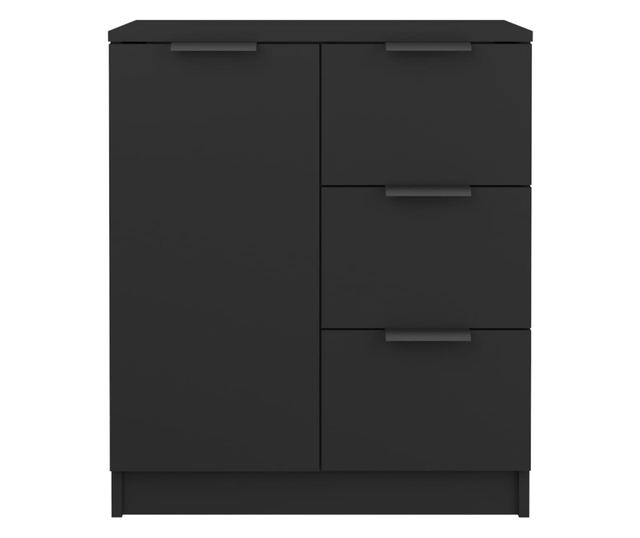 Komoda crna 60 x 30 x 70 cm od konstruiranog drva
