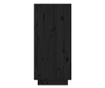 Dulap consolă, negru, 60x34x75 cm, lemn masiv de pin