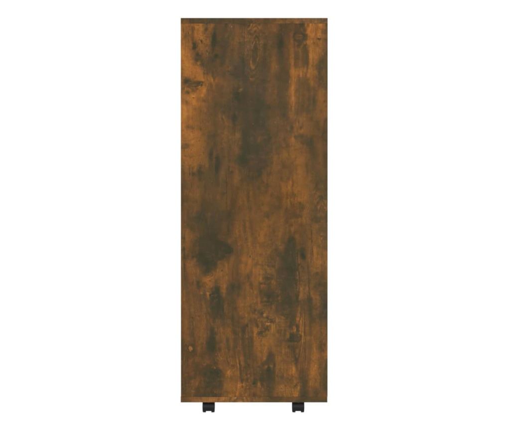 Гардероб, опушен дъб, 80x40x110 см, инженерно дърво - 9