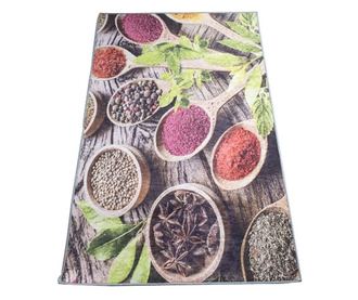 Covor bucatarie digital hl, 4 mm, tip printed, poliester, lavabil, antiderapant, 650g/mp, condimente  65x135 cm