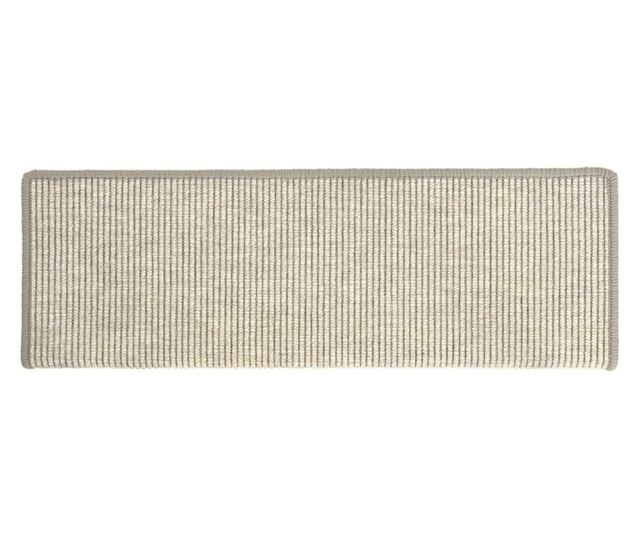 Koberce na schody samolepicí, 15 ks, stříbrné, 65x25 cm