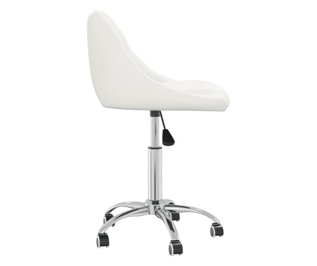 Zakretne kuhinjske stolice, 2 kom., bijele, umjetna koža