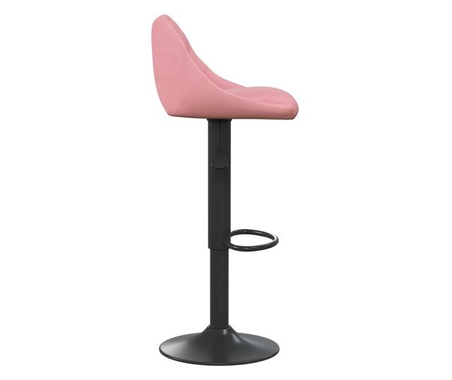 Barski stoli, 2 kosa, roza, žamet