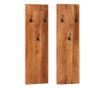 Zidna vješalica za kapute, set od 2 kom. 36x3x110 cm, masivno drvo akacije thumbnail 1