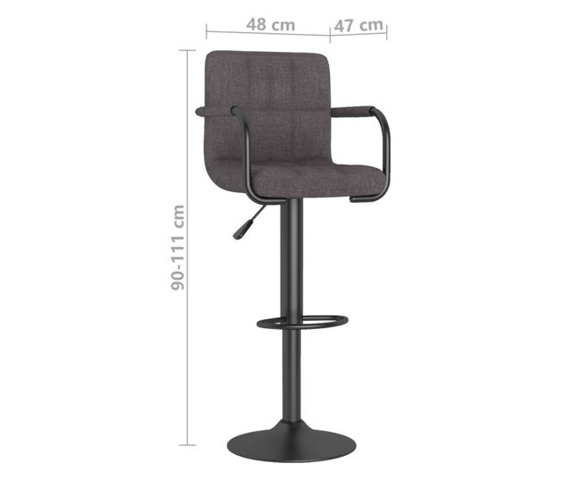 Barski stoli, 2 kosa, taupe siva, blago