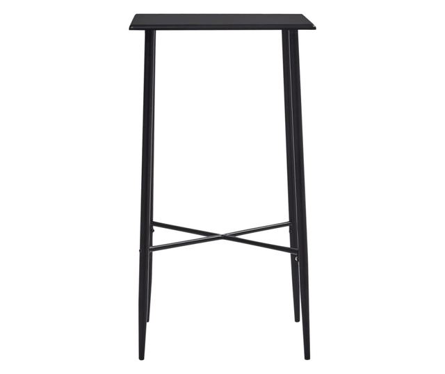 Set barskog namještaja, 3 dijela, crna, umjetna koža