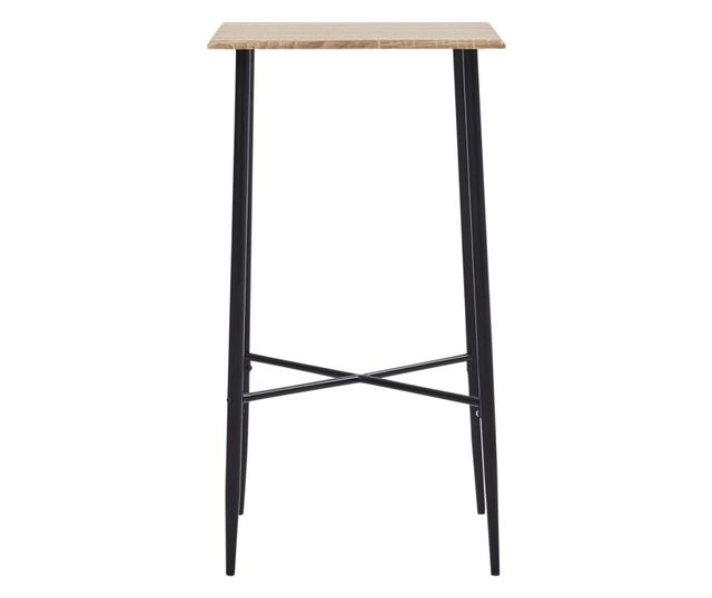 Set barskog namještaja, 3 dijela, crna, plastika