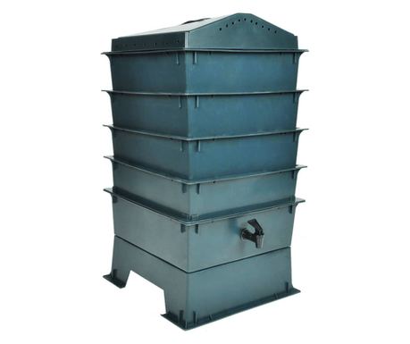 Farma na žížaly se 4 mísami, 42 x 42 x 60 cm