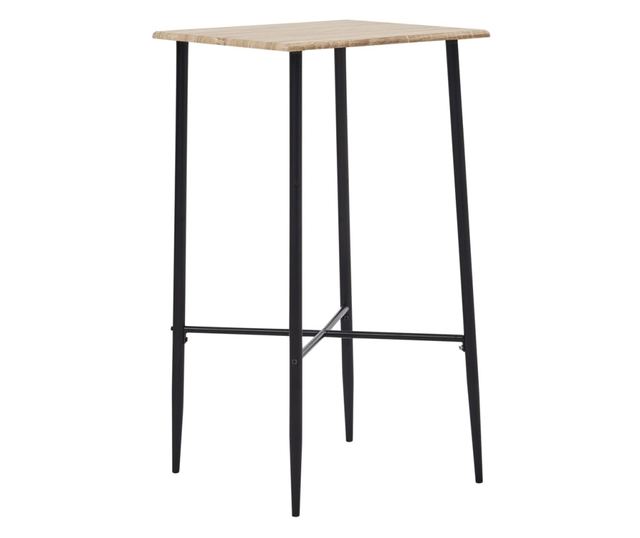 Set za bar, 5 komada, crna, plastika