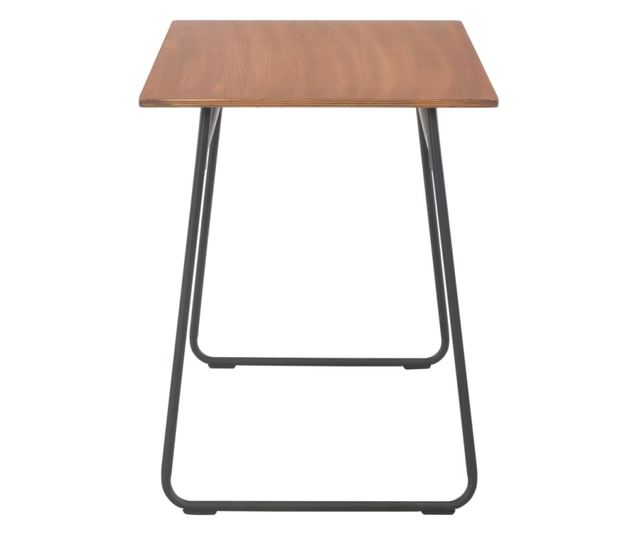 Set namještaja za kuhinju, 5 komada, smeđa, čvrsta šperploča i čelik