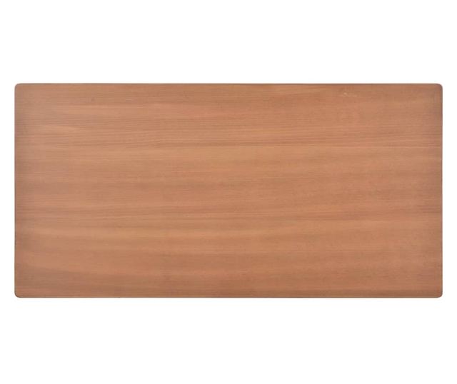 Set namještaja za kuhinju, 5 komada, smeđa, čvrsta šperploča i čelik