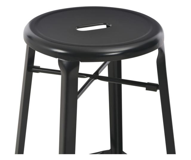 Barski stoli, 4 kosi, črni, plastični