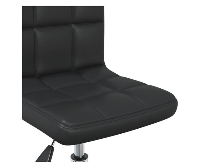 Okretni kuhinjski stolac, crn, ekološka koža