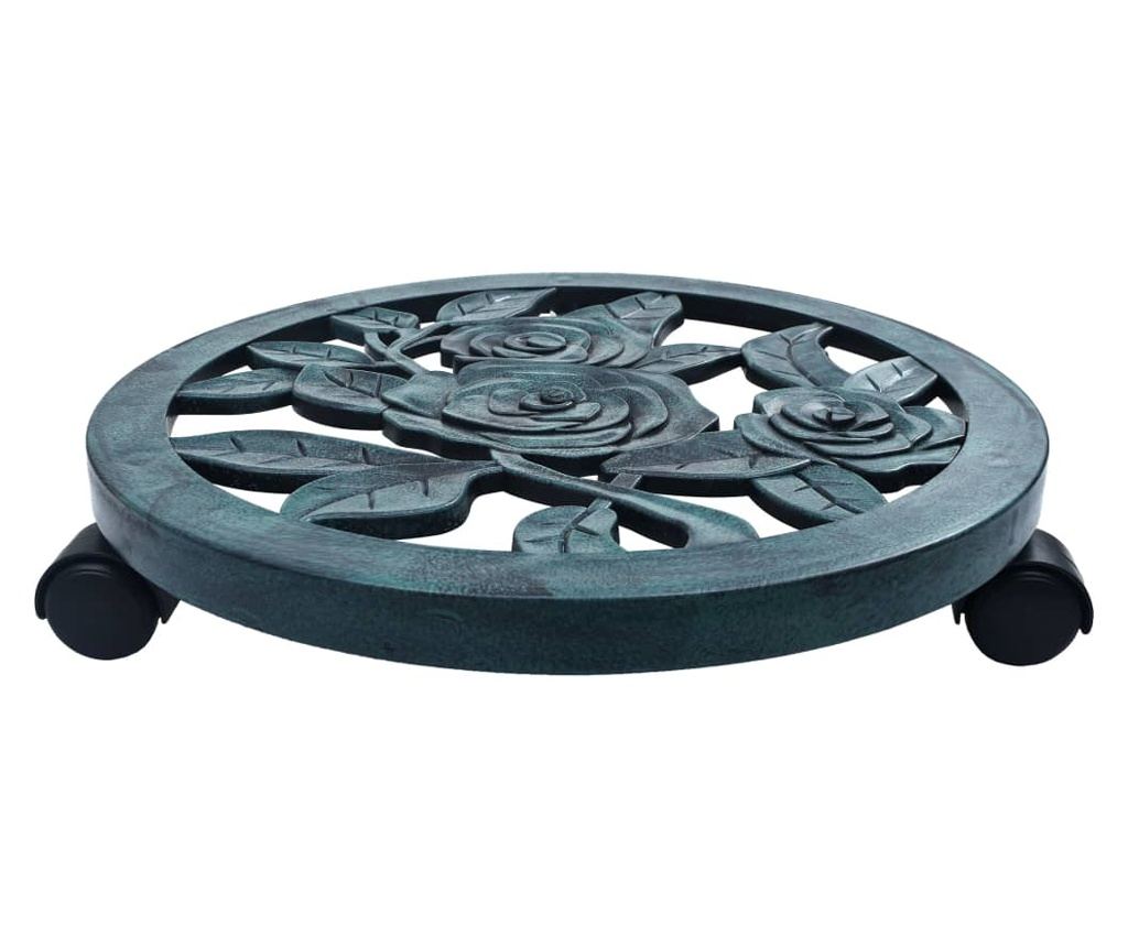 Podmetači za biljke s kotačićima, 6 kom., zelena, 38 cm, plastika - 2