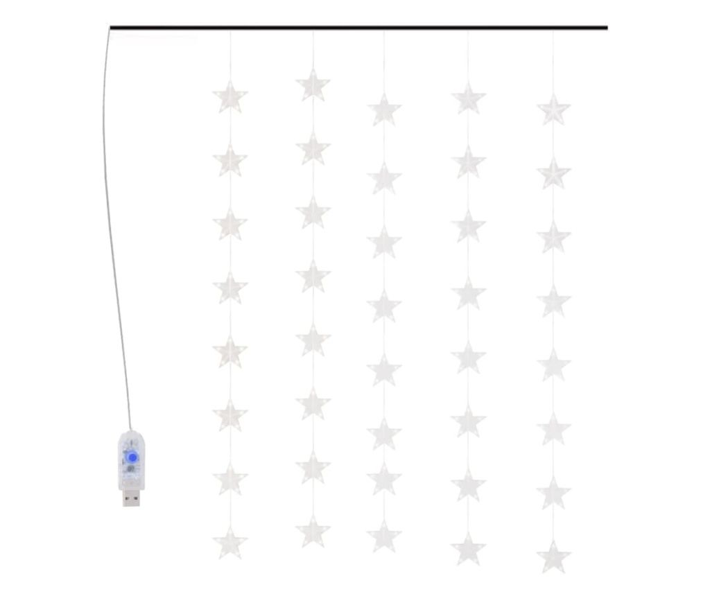 Instalacija svjetla tip zavjese zvijezde 200 LED plava 8 funkcija - 2