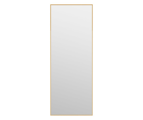 Огледало за врата, златисто, 30x80 см, стъкло и алуминий