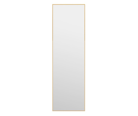 Огледало за врата, златисто, 30x100 см, стъкло и алуминий