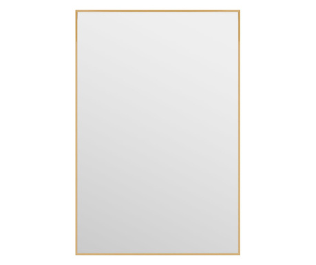 Огледало за врата, златисто, 40x60 см, стъкло и алуминий
